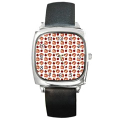 Pasta Pattern Square Metal Watch by snowwhitegirl