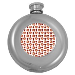 Pasta Pattern Round Hip Flask (5 Oz) by snowwhitegirl