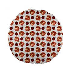 Pasta Pattern Standard 15  Premium Round Cushions by snowwhitegirl