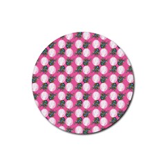 Pink Bride Rubber Round Coaster (4 Pack)  by snowwhitegirl