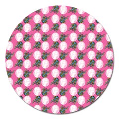 Pink Bride Magnet 5  (round) by snowwhitegirl