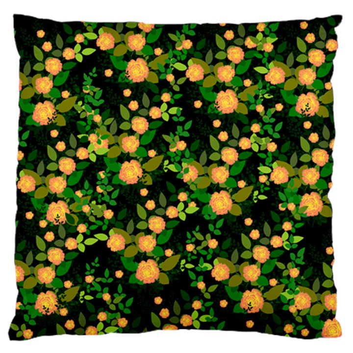 Peach Roses Large Cushion Case (Two Sides)