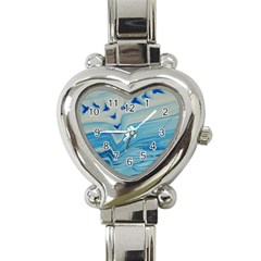 Space Bend Heart Italian Charm Watch by WILLBIRDWELL