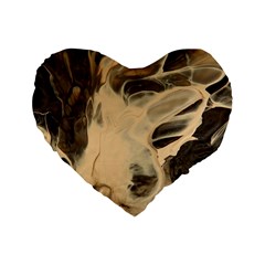 Smoke On Water Standard 16  Premium Flano Heart Shape Cushions by WILLBIRDWELL