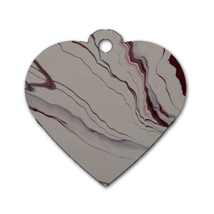 WINE 2 Dog Tag Heart (Two Sides)