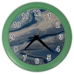 Blue Ice 2 Color Wall Clock by WILLBIRDWELL