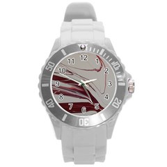 Wine Round Plastic Sport Watch (l) by WILLBIRDWELL