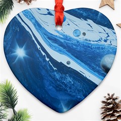 Star Maker Heart Ornament (two Sides) by WILLBIRDWELL