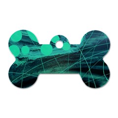 NEON BUBBLES Dog Tag Bone (One Side)