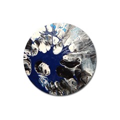 Black And Blue Magnet 3  (round) by WILLBIRDWELL