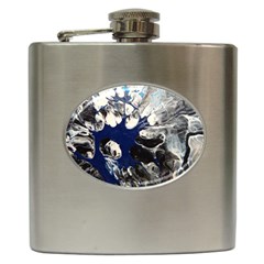 Black And Blue Hip Flask (6 Oz) by WILLBIRDWELL