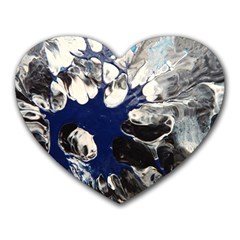 Black And Blue Heart Mousepads by WILLBIRDWELL