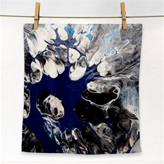 Black And Blue Face Towel by WILLBIRDWELL