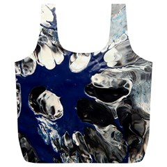 Black And Blue Full Print Recycle Bag (xl) by WILLBIRDWELL