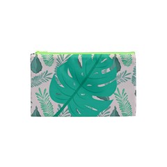 Palm Botanical Leaf Love Cosmetic Bag (xs)