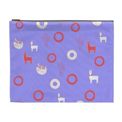 Phish Phans Periwinkle Blue Lama, Sloth, Cactus, Donut Swirl;  Cosmetic Bag, Travel Bag, Makeup Bag Cosmetic Bag (xl) by 2799018