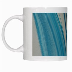 Blue Swirl White Mugs by WILLBIRDWELL