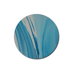 Blue Swirl Rubber Coaster (round)  by WILLBIRDWELL