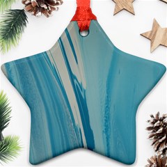 Blue Swirl Star Ornament (two Sides) by WILLBIRDWELL