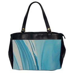 Blue Swirl Oversize Office Handbag (2 Sides) by WILLBIRDWELL