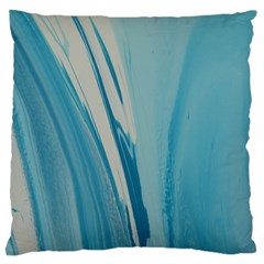 Blue Swirl Large Cushion Case (one Side) by WILLBIRDWELL