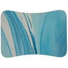 Blue Swirl Velour Seat Head Rest Cushion