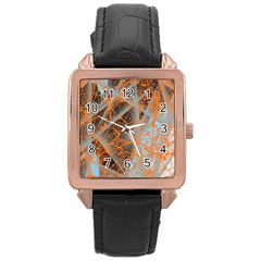 STRING THEORY Rose Gold Leather Watch 