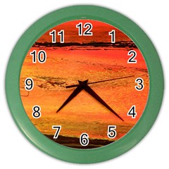 Sunset Color Wall Clock by WILLBIRDWELL