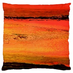 Sunset Large Flano Cushion Case (one Side)