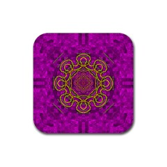 Star Of Freedom And Silent Night Rubber Coaster (square)  by pepitasart