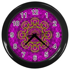 Star Of Freedom And Silent Night Wall Clock (Black)