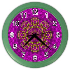 Star Of Freedom And Silent Night Color Wall Clock