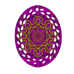 Star Of Freedom And Silent Night Ornament (oval Filigree) by pepitasart