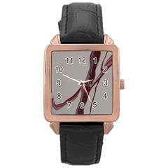 Silent Scream Rose Gold Leather Watch  by WILLBIRDWELL