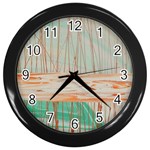 WHEAT FIELD Wall Clock (Black) Front