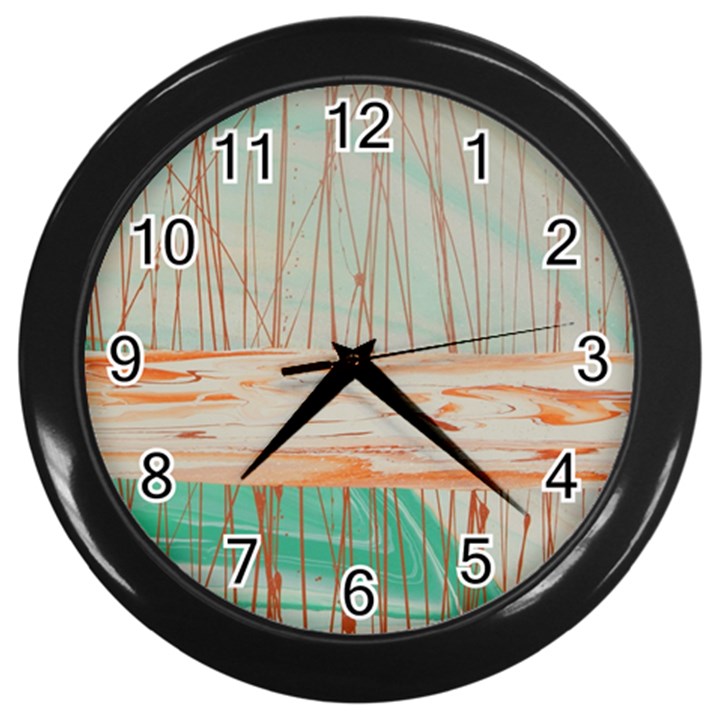 WHEAT FIELD Wall Clock (Black)