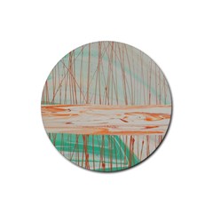 Wheat Field Rubber Coaster (round)  by WILLBIRDWELL