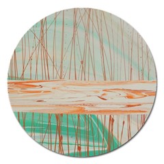 Wheat Field Magnet 5  (round) by WILLBIRDWELL