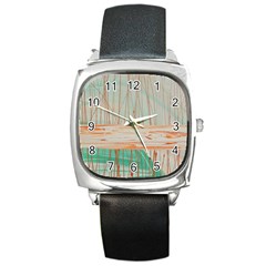 Wheat Field Square Metal Watch by WILLBIRDWELL