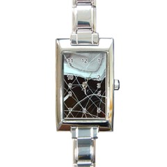 Blue Shell Rectangle Italian Charm Watch by WILLBIRDWELL