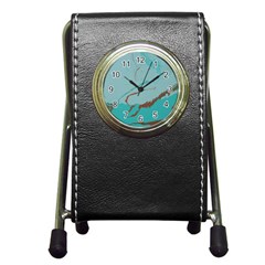 Copper Pond 2 Pen Holder Desk Clock by WILLBIRDWELL