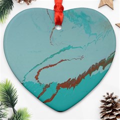 Copper Pond 2 Heart Ornament (two Sides) by WILLBIRDWELL