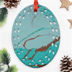 Copper Pond 2 Ornament (oval Filigree) by WILLBIRDWELL