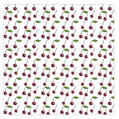 Musical Cherries Pattern Large Satin Scarf (square) by emilyzragz