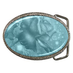 Wonderful Blue Soft Roses Belt Buckles by FantasyWorld7