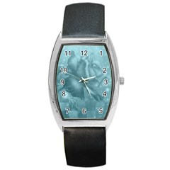 Wonderful Blue Soft Roses Barrel Style Metal Watch by FantasyWorld7