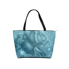 Wonderful Blue Soft Roses Classic Shoulder Handbag by FantasyWorld7