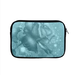 Wonderful Blue Soft Roses Apple Macbook Pro 15  Zipper Case by FantasyWorld7