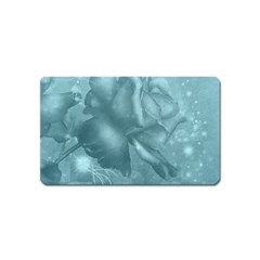 Wonderful Blue Soft Roses Magnet (name Card) by FantasyWorld7