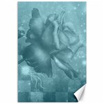 Wonderful Blue Soft Roses Canvas 12  x 18  11.88 x17.36  Canvas - 1